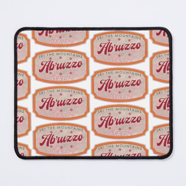 Item preview, Abruzzo, Italy, Ski, textured skiing badge designed and sold by Wanderful-roads.