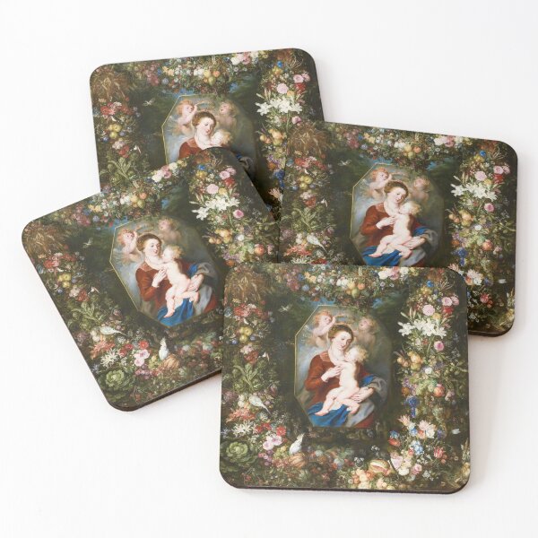 Item preview, Jan Brueghel the Elder Virgin Child Flower Garland designed and sold by TheSoulOfArt.