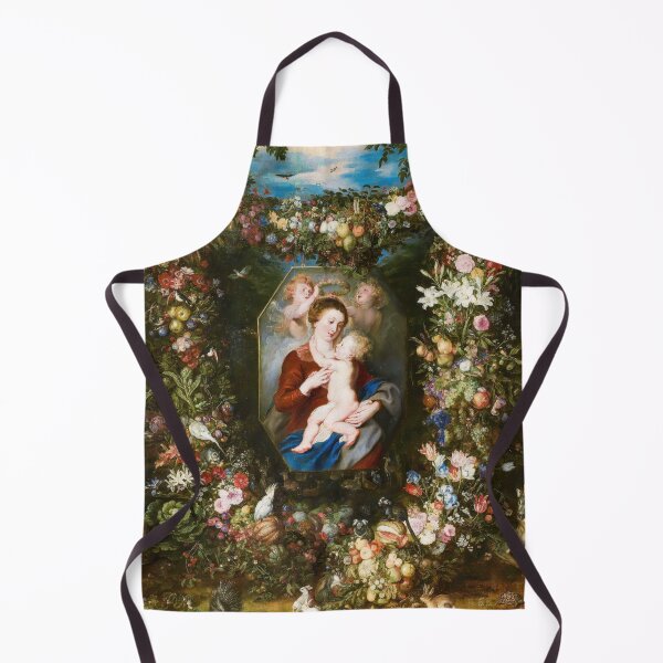Item preview, Jan Brueghel the Elder Virgin Child Flower Garland designed and sold by TheSoulOfArt.