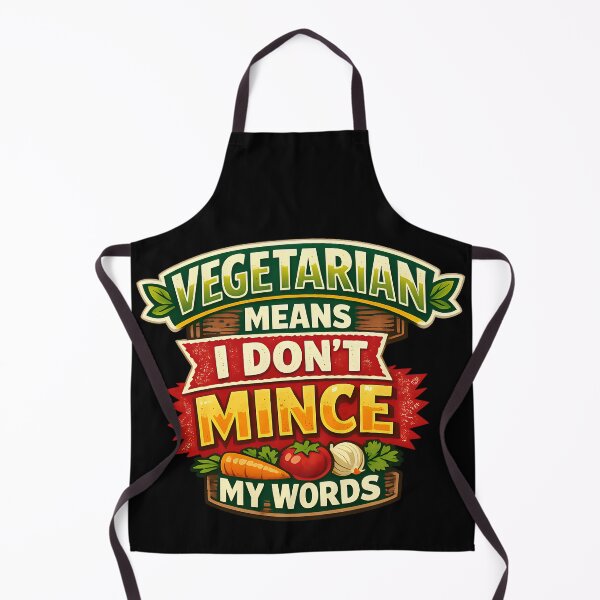 Item preview, Funny Vegetarian Food Pun I Dont Mince My Words Vegan Humor Design designed and sold by TeeTimeTreasure.