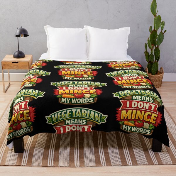 Item preview, Funny Vegetarian Food Pun I Dont Mince My Words Vegan Humor Design designed and sold by TeeTimeTreasure.