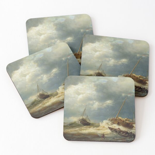 Item preview, Ships In A Storm On The Dutch Coast designed and sold by SharonTheFirst.