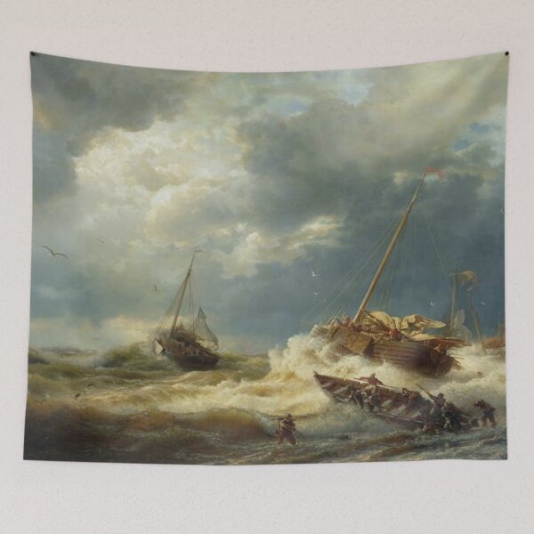 Item preview, Ships In A Storm On The Dutch Coast designed and sold by SharonTheFirst.