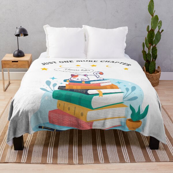 Item preview, Just One More Chapter - Colorful Cute Sleeping Cat and Books designed and sold by Marwa Ahmed.