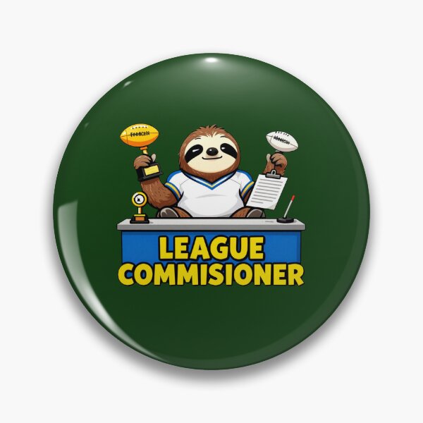 Item preview, League Commissioner Sloth – Funny Fantasy Football Sticker designed and sold by AnimalAirtistry.