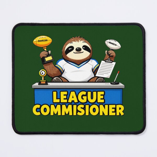 Item preview, League Commissioner Sloth – Funny Fantasy Football Sticker designed and sold by AnimalAirtistry.