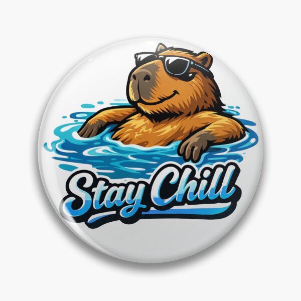 Item preview, stay chill capy designed and sold by MoosElkPL.
