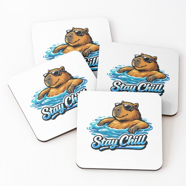 Item preview, stay chill capy designed and sold by MoosElkPL.