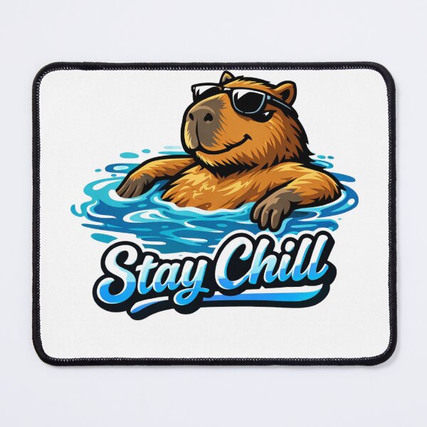 Item preview, stay chill capy designed and sold by MoosElkPL.