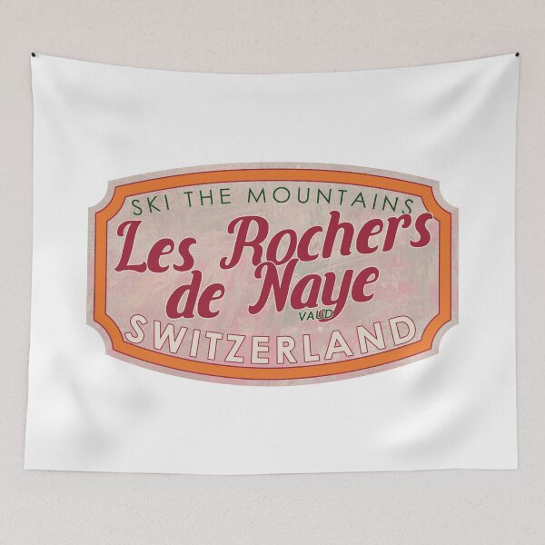 Item preview, Les Rochers de Naye, Switzerland, Vaud, Ski, textured skiing badge designed and sold by Wanderful-roads.