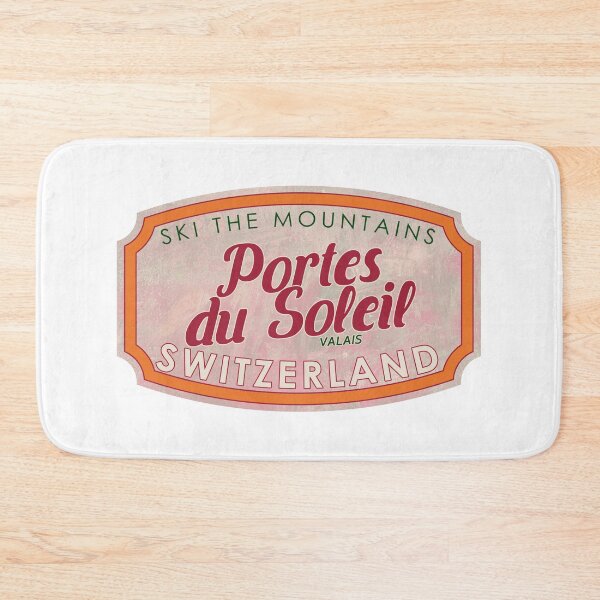 Item preview, Portes du Soleil, Switzerland, Valais, Ski, textured skiing badge designed and sold by Wanderful-roads.