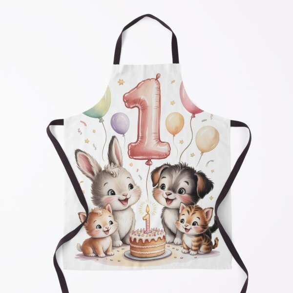 Item preview, Happy First Birthday – Kawaii Animals Party Design designed and sold by myforestfog.