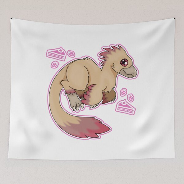Item preview, Kawaii Feathered Dinosaur And Strawberry Shortcake designed and sold by FroggyBaBoy.