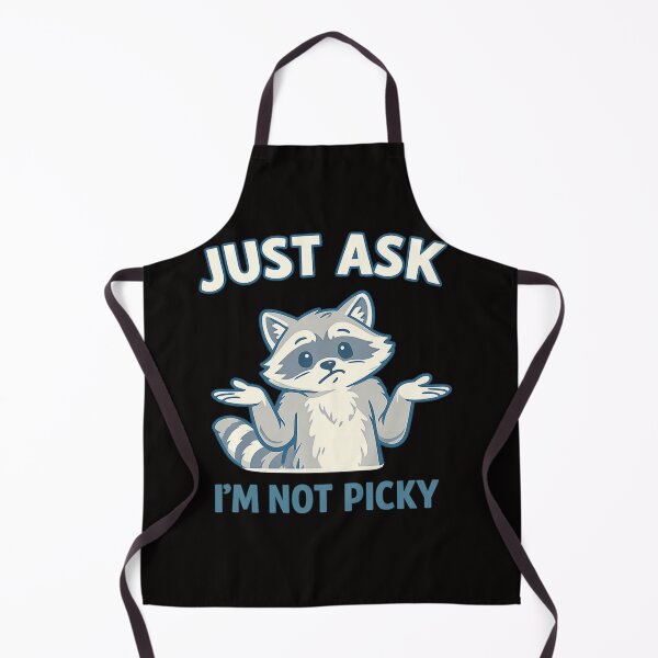 Item preview, Just Ask I'm Not Picky Raccoon – Funny Shrugging Raccoon Minimalist Meme Design designed and sold by FrameFlow.