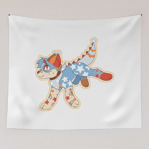 Item preview, Magical Starry Blue Dragon Dog Character designed and sold by FroggyBaBoy.