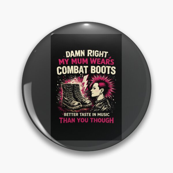 Item preview, Damn Right My Mum Wears Combat Boots – Punk Rock Mum Mother’s Day Gift designed and sold by Hornace88studio.