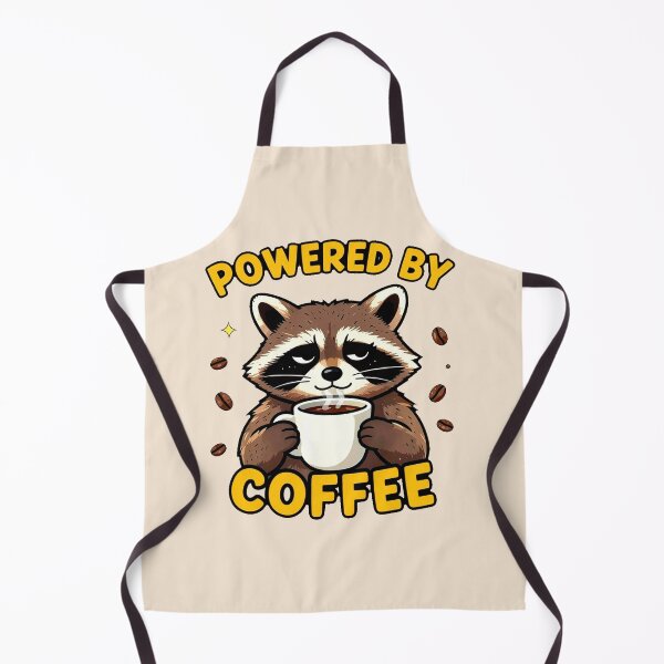 Item preview, Powered By Coffee Raccoon – Funny National Coffee Day Sticker designed and sold by AnimalAirtistry.