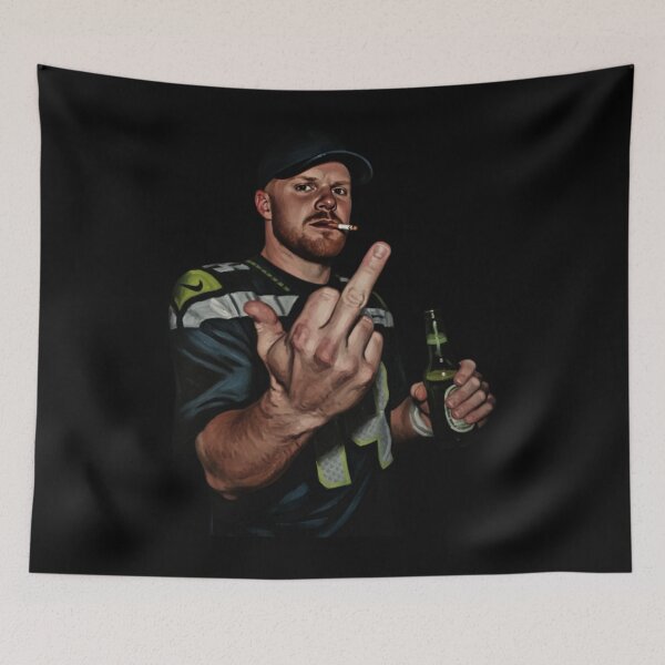 Item preview, Meme Sam darnold Middle Finge bLACK 90s White designed and sold by tierryrincones.