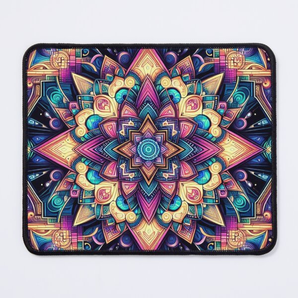Item preview, Cosmic Mandala – Vibrant Symmetry Emblem Design designed and sold by Dogandesighn.