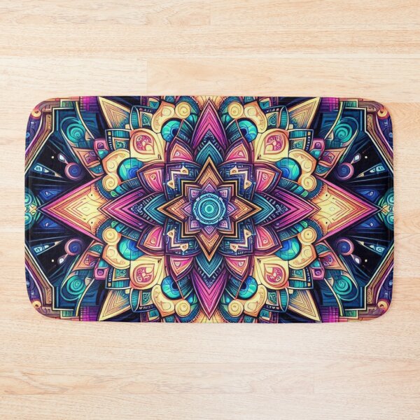 Item preview, Cosmic Mandala – Vibrant Symmetry Emblem Design designed and sold by Dogandesighn.