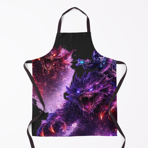 Item preview, Cosmic Neon Monster vs Astronaut Cat designed and sold by Nika Art Studio.