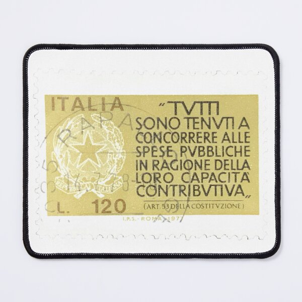 Item preview, Italian Italy Europa 120L TVTTI Vintage Yellow Postage Stamp designed and sold by red-amber65.