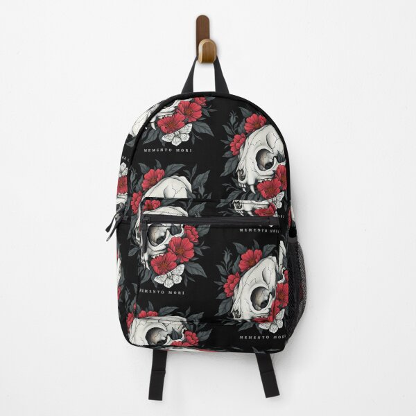 Item preview, Gothic Cat Skull With Red Roses Floral Art designed and sold by hectorcally48.