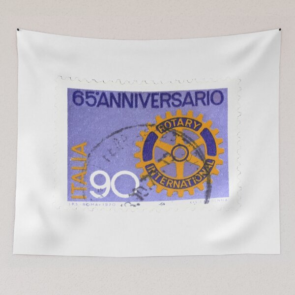 Item preview, Italian Italy Rotary 65 Anniversario Vintage Purple Postage Stamp designed and sold by red-amber65.