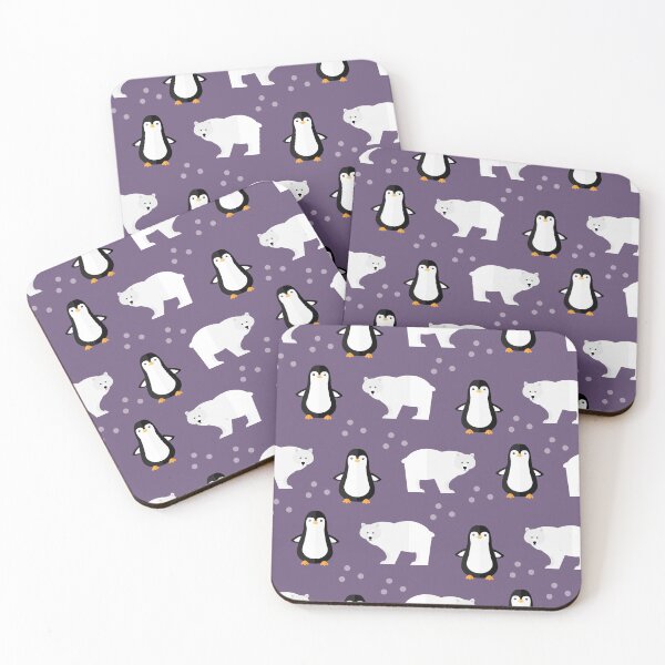 Item preview, Arctic animals on purple designed and sold by reneesillus.