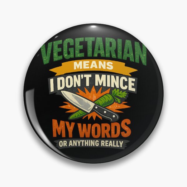 Item preview, Funny Vegetarian Chef Joke I Dont Mince My Words Cooking Humor Design designed and sold by TeeTimeTreasure.