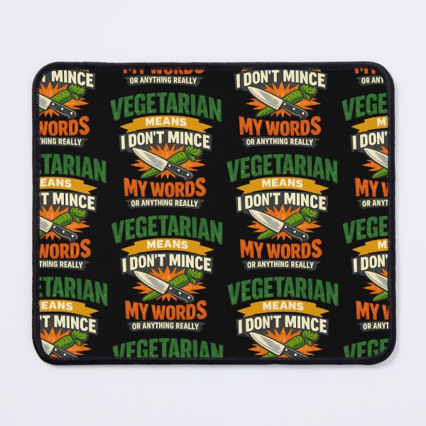 Item preview, Funny Vegetarian Chef Joke I Dont Mince My Words Cooking Humor Design designed and sold by TeeTimeTreasure.