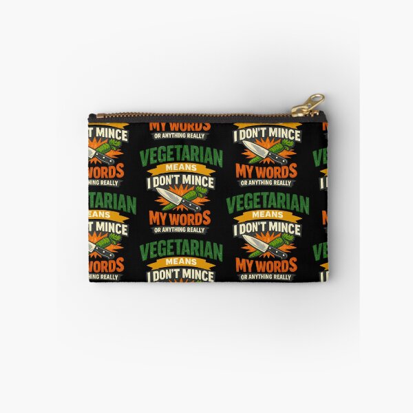 Item preview, Funny Vegetarian Chef Joke I Dont Mince My Words Cooking Humor Design designed and sold by TeeTimeTreasure.