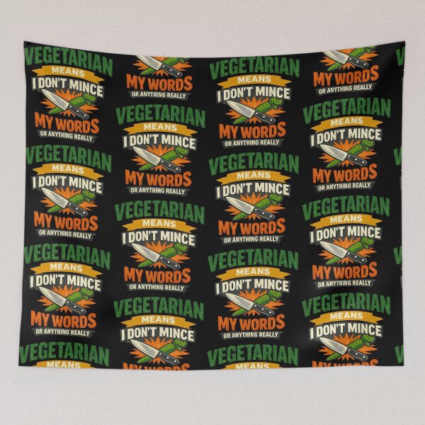 Item preview, Funny Vegetarian Chef Joke I Dont Mince My Words Cooking Humor Design designed and sold by TeeTimeTreasure.