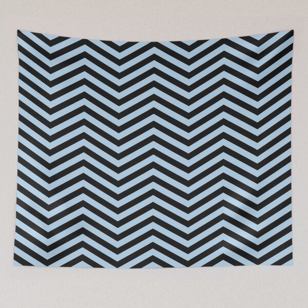 Item preview, Black And Ice Blue Chevron Zigzag Pattern designed and sold by pattern-archive.