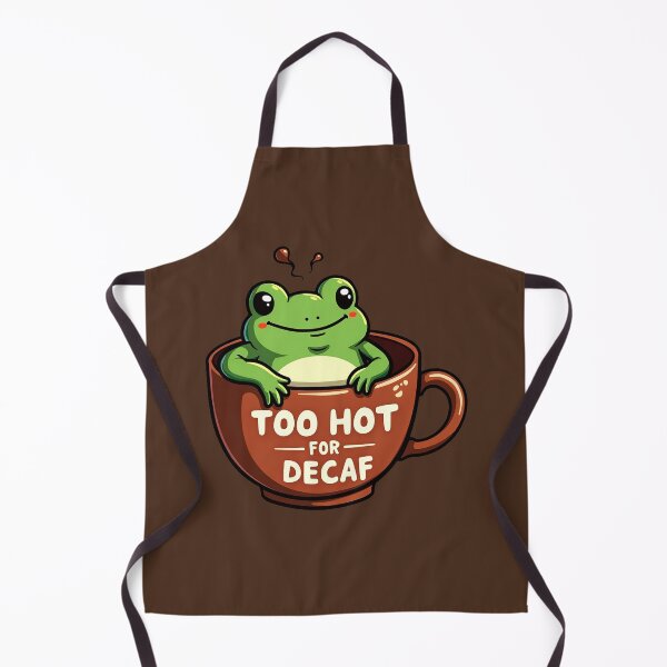 Item preview, Too Hot For Decaf Frog – Funny Coffee Lover   designed and sold by AnimalAirtistry.