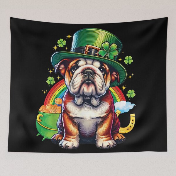 Item preview, Bulldog St Patricks Day Lucky Dog Irish Bulldog Shirt designed and sold by StanaLuis.