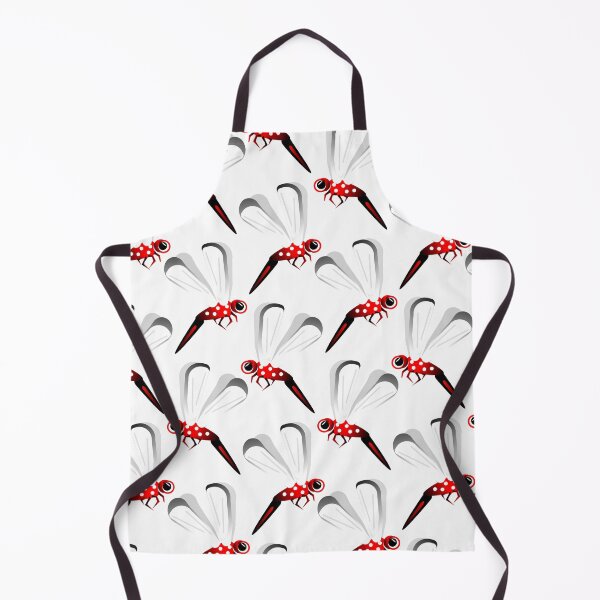 Item preview, Modern Red Dragonfly Wings Pattern designed and sold by The Nomadic Designs.