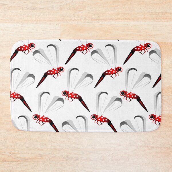 Item preview, Modern Red Dragonfly Wings Pattern designed and sold by The Nomadic Designs.
