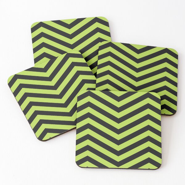 Item preview, Black And Lime Chevron Zigzag Pattern designed and sold by pattern-archive.