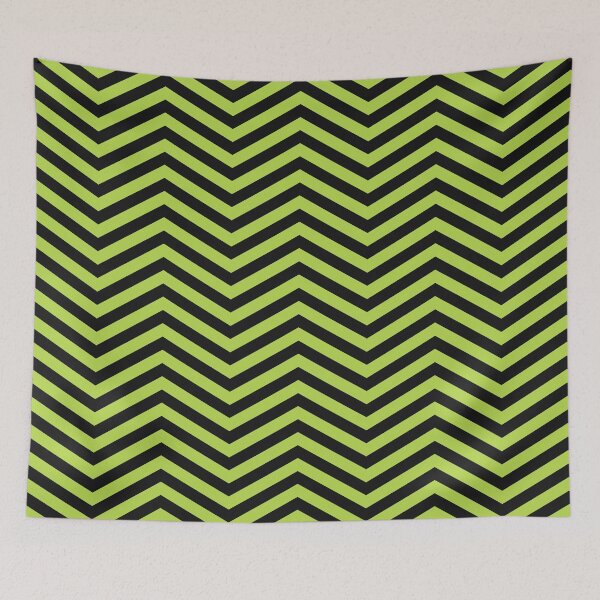 Item preview, Black And Lime Chevron Zigzag Pattern designed and sold by pattern-archive.