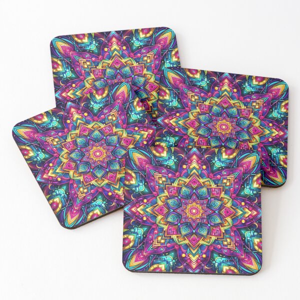 Item preview, Cosmic Bloom – Vibrant Mandala Emblem Design designed and sold by Dogandesighn.