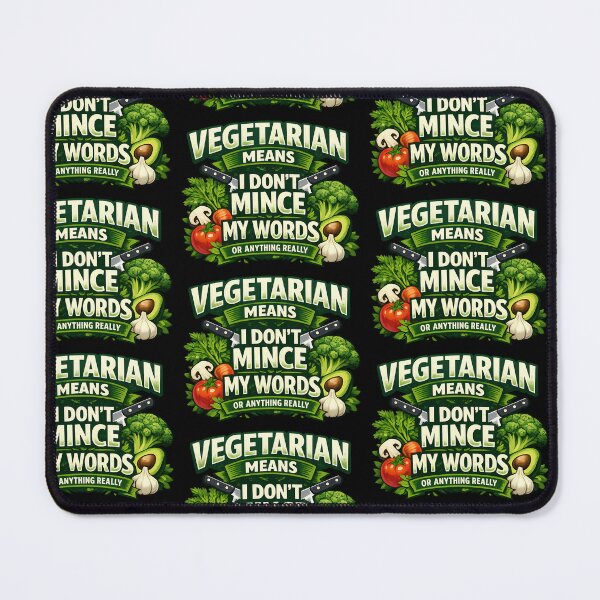 Item preview, Vegetarian Humor I Dont Mince My Words Funny Vegan Lifestyle Variant designed and sold by TeeTimeTreasure.