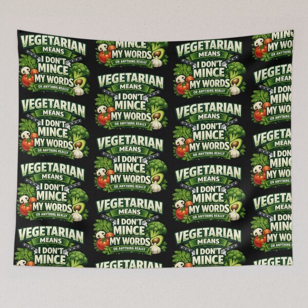 Item preview, Vegetarian Humor I Dont Mince My Words Funny Vegan Lifestyle Variant designed and sold by TeeTimeTreasure.
