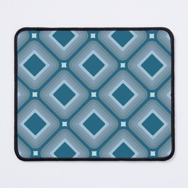 Item preview, Mid-century Retro Geometric Pattern - Blue and navy designed and sold by JMgraphic.