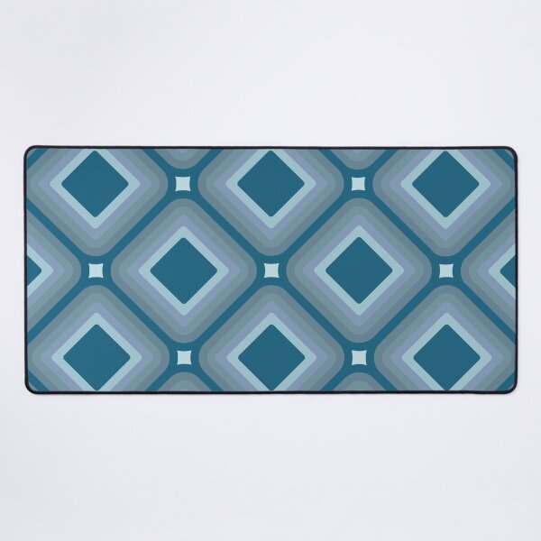 Item preview, Mid-century Retro Geometric Pattern - Blue and navy designed and sold by JMgraphic.