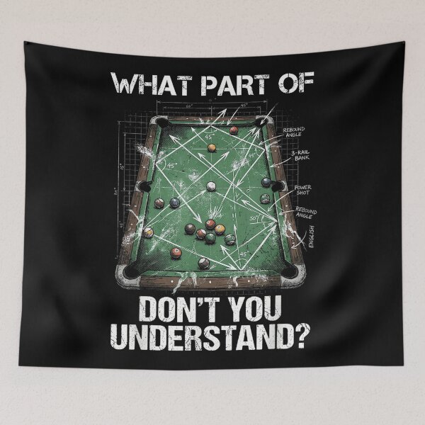 Item preview, Pool Table Cue Sports Humor Funny Billiards Blueprint designed and sold by StephanieSBeama.