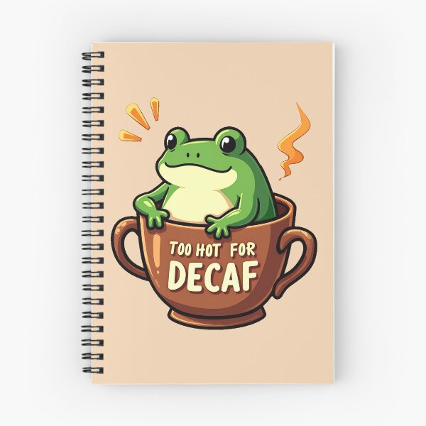Item preview, Too Hot For Decaf Frog – Funny Coffee Lover   designed and sold by AnimalAirtistry.