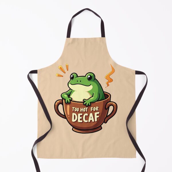 Item preview, Too Hot For Decaf Frog – Funny Coffee Lover   designed and sold by AnimalAirtistry.