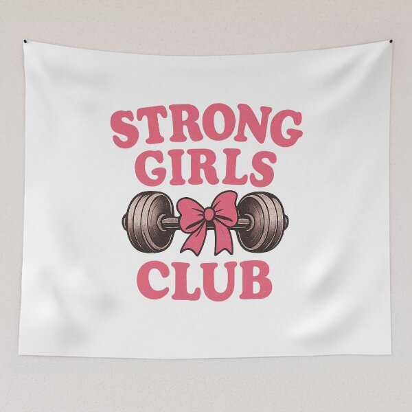 Item preview, Strong Girls Club Pink Barbell designed and sold by OwnYourMood.