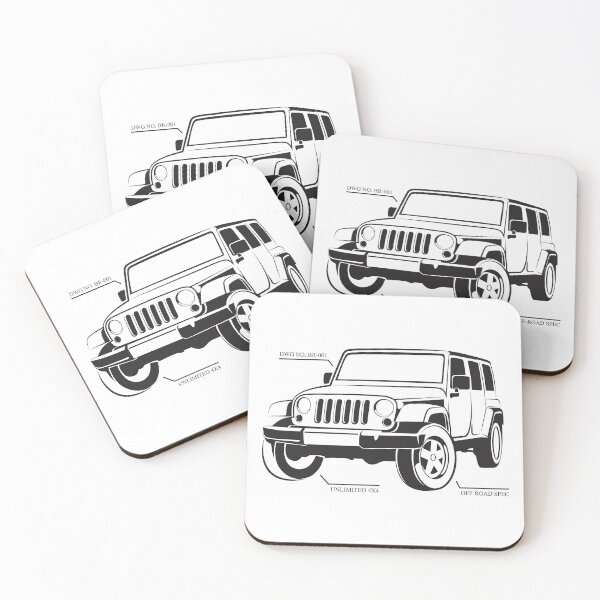 Item preview, Minimalist 4x4 Schematic: Unlimited Off-Road Vector designed and sold by byRocco.